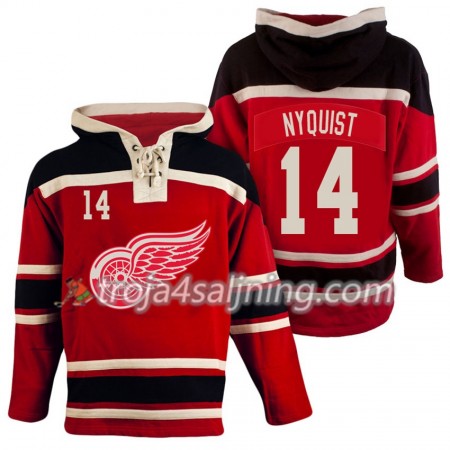 Detroit Red Wings Gustav Nyquist 14 Röd Sawyer Hooded Sweatshirt - Herr Detroit Red Wings Gustav Nyquist 14 Röd Sawyer Hooded Sweatshirt - Herr